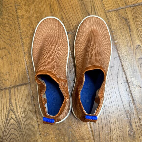 Rothys Chelsea Fawn Bootie High Top Sneaker Womens 7 Camel Brown Slip On Knit - Picture 5 of 6